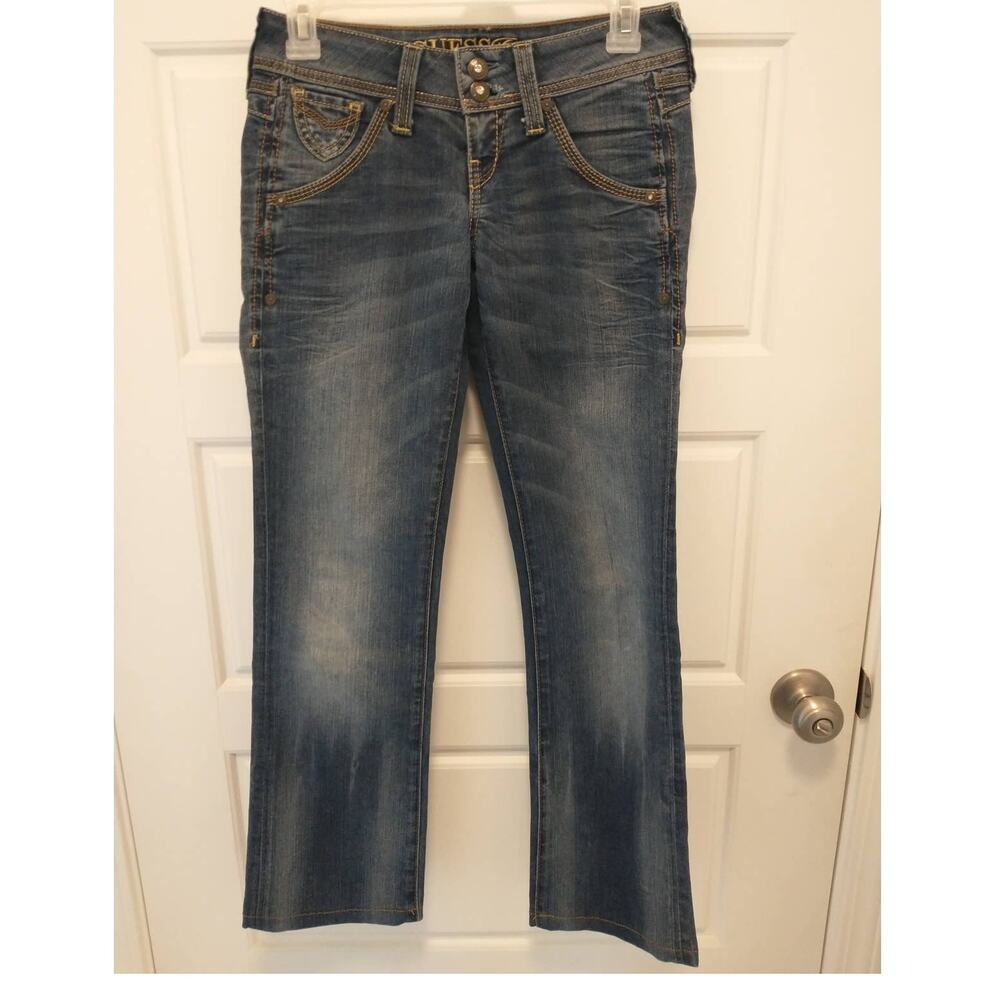 Guess Escondido Regular Straight Jeans Womens Size 27 Blue Denim Y2K Mid Rise